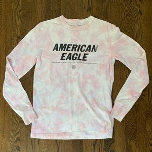 American Eagle Pink Logo Long Sleeve